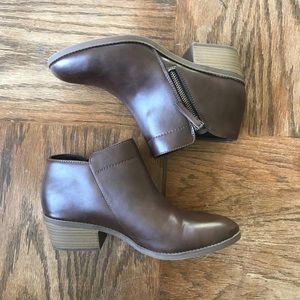 Time and Tru Zip Up Ankle Booties